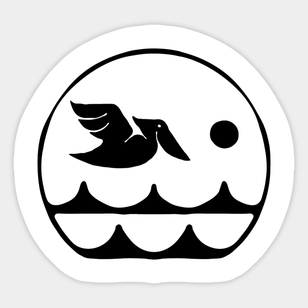 Pelican Circle Sticker by DriftClothing